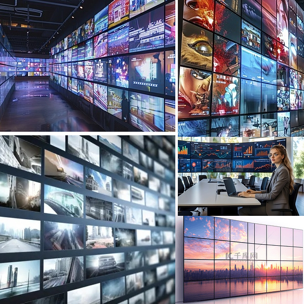 Multi-screen office setup