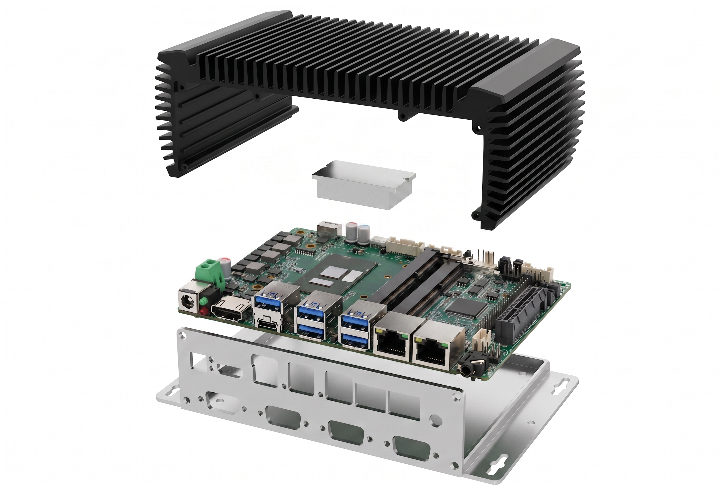 Fanless industrial mini PC design with rich I/O ports